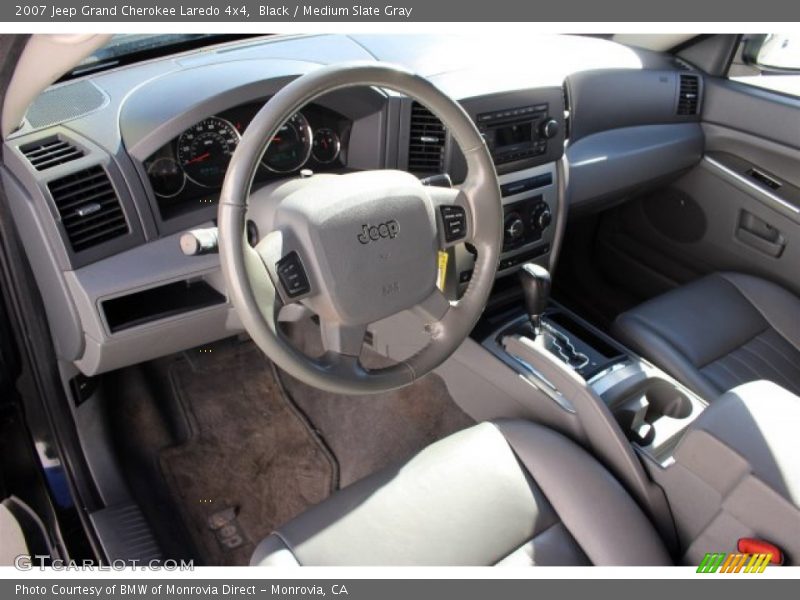 Black / Medium Slate Gray 2007 Jeep Grand Cherokee Laredo 4x4