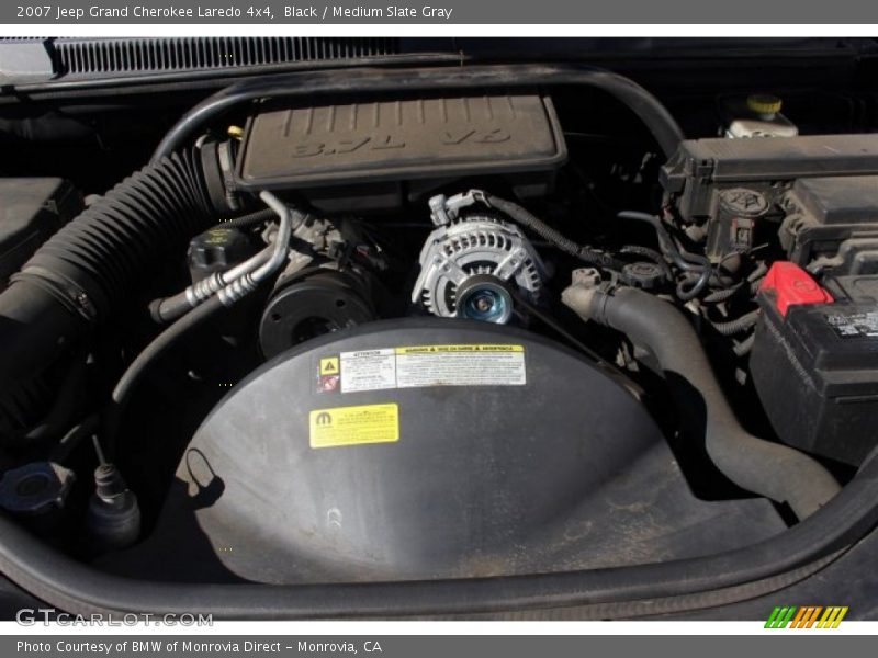 Black / Medium Slate Gray 2007 Jeep Grand Cherokee Laredo 4x4