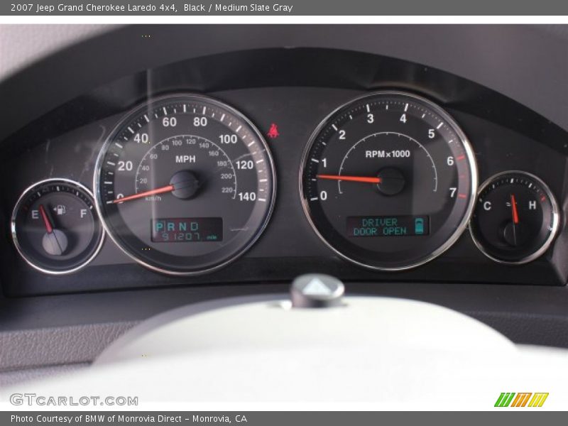 Black / Medium Slate Gray 2007 Jeep Grand Cherokee Laredo 4x4