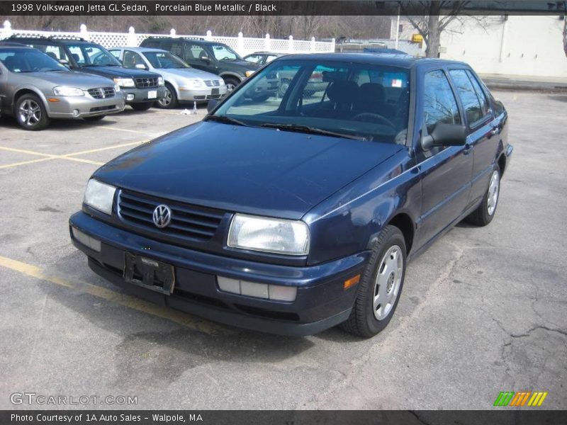 Porcelain Blue Metallic / Black 1998 Volkswagen Jetta GL Sedan