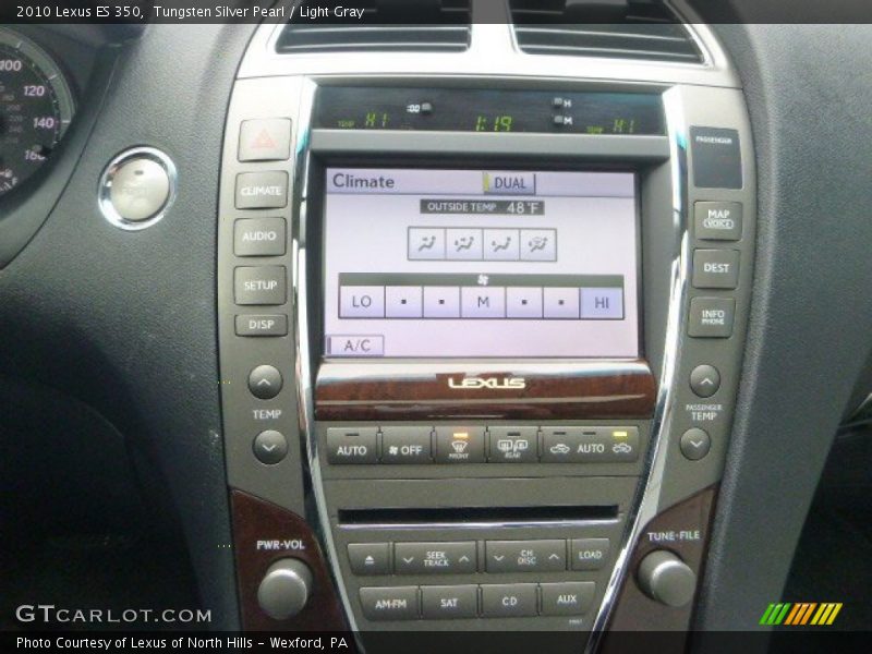 Tungsten Silver Pearl / Light Gray 2010 Lexus ES 350