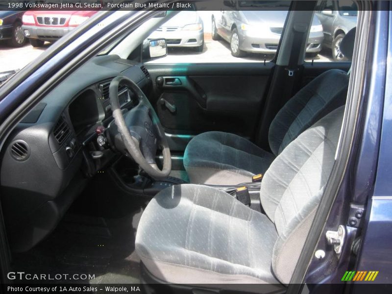 Porcelain Blue Metallic / Black 1998 Volkswagen Jetta GL Sedan