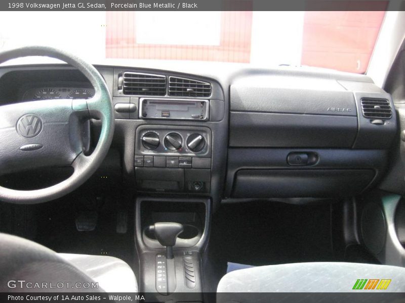 Porcelain Blue Metallic / Black 1998 Volkswagen Jetta GL Sedan