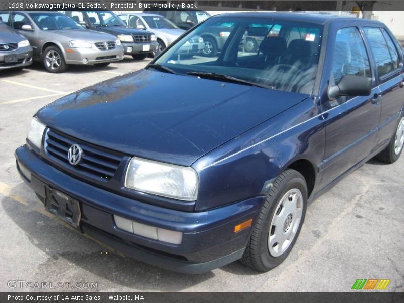 Porcelain Blue Metallic / Black 1998 Volkswagen Jetta GL Sedan