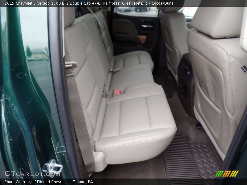 Rainforest Green Metallic / Cocoa/Dune 2015 Chevrolet Silverado 1500 LTZ Double Cab 4x4