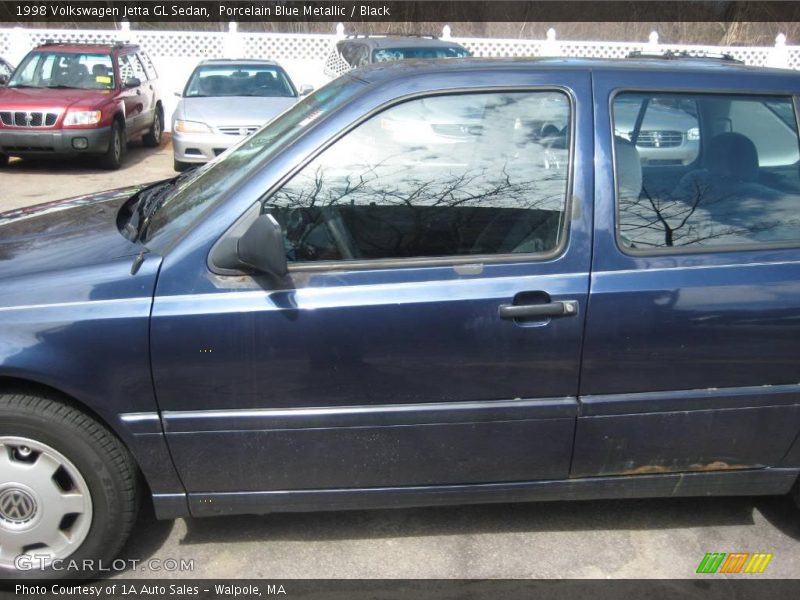 Porcelain Blue Metallic / Black 1998 Volkswagen Jetta GL Sedan