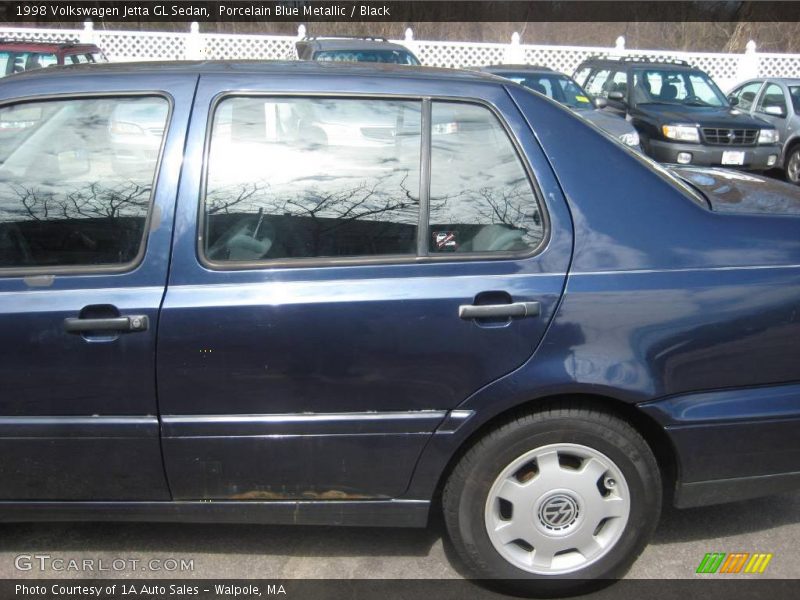 Porcelain Blue Metallic / Black 1998 Volkswagen Jetta GL Sedan