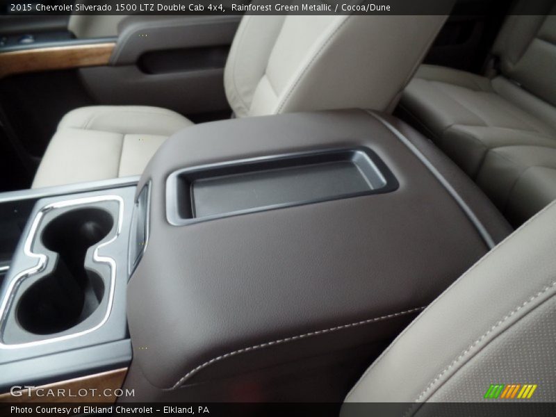 Rainforest Green Metallic / Cocoa/Dune 2015 Chevrolet Silverado 1500 LTZ Double Cab 4x4