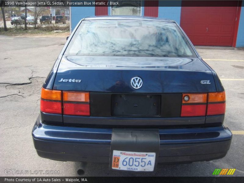Porcelain Blue Metallic / Black 1998 Volkswagen Jetta GL Sedan