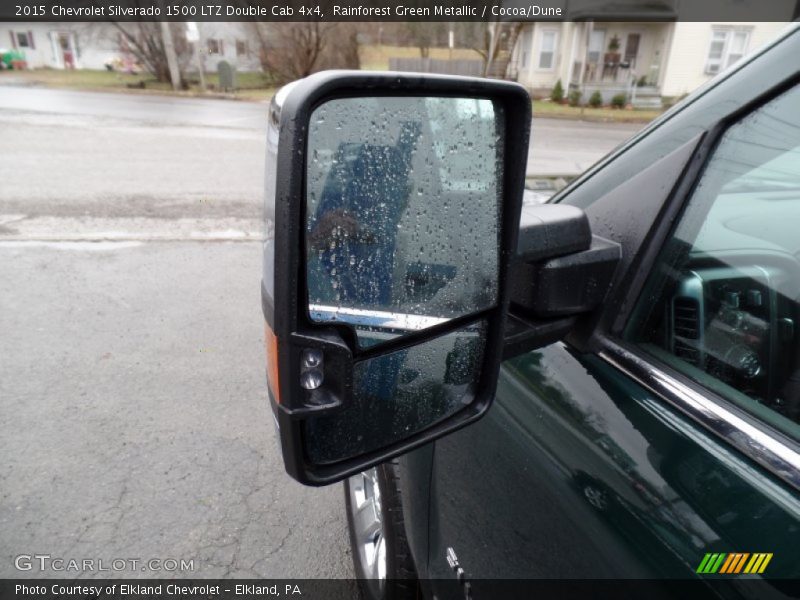 Rainforest Green Metallic / Cocoa/Dune 2015 Chevrolet Silverado 1500 LTZ Double Cab 4x4
