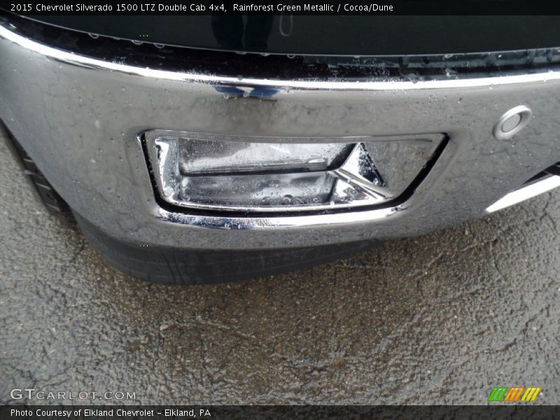 Rainforest Green Metallic / Cocoa/Dune 2015 Chevrolet Silverado 1500 LTZ Double Cab 4x4