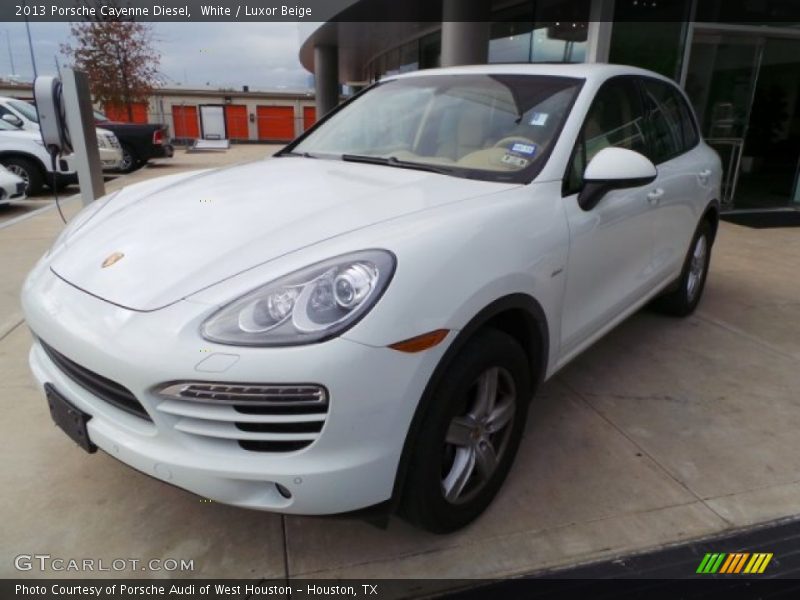 White / Luxor Beige 2013 Porsche Cayenne Diesel