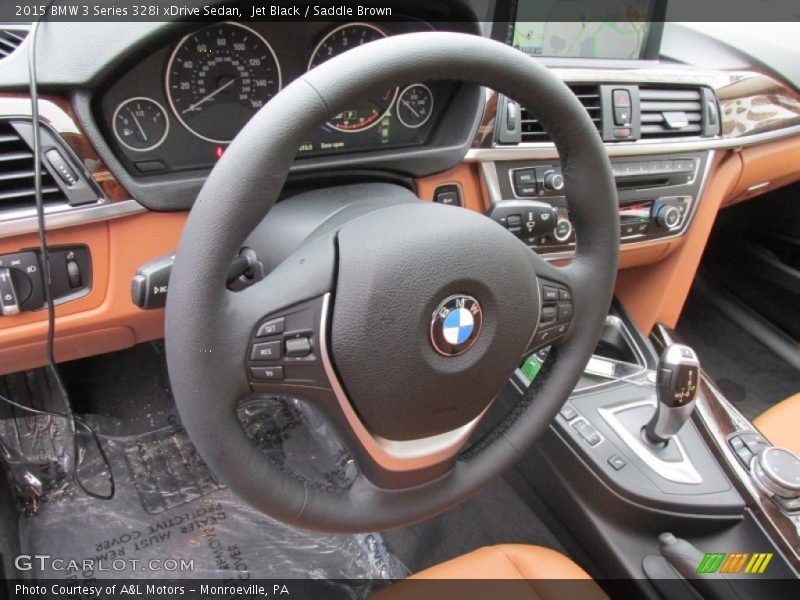 Jet Black / Saddle Brown 2015 BMW 3 Series 328i xDrive Sedan
