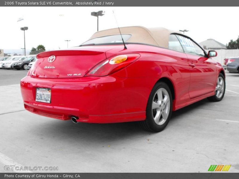 Absolutely Red / Ivory 2006 Toyota Solara SLE V6 Convertible