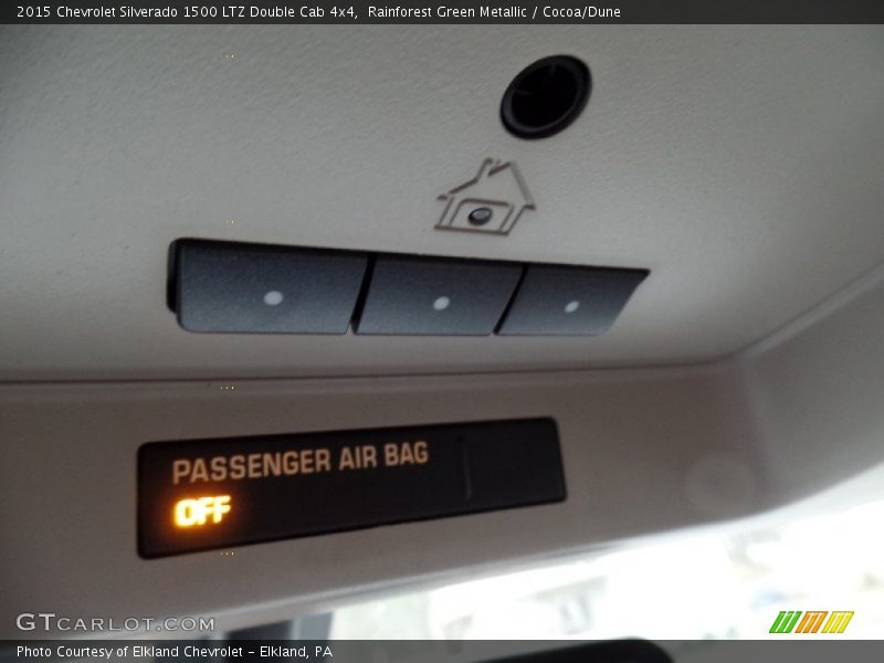 Rainforest Green Metallic / Cocoa/Dune 2015 Chevrolet Silverado 1500 LTZ Double Cab 4x4