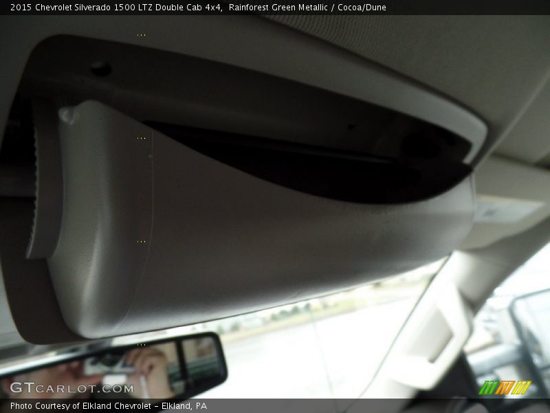 Rainforest Green Metallic / Cocoa/Dune 2015 Chevrolet Silverado 1500 LTZ Double Cab 4x4