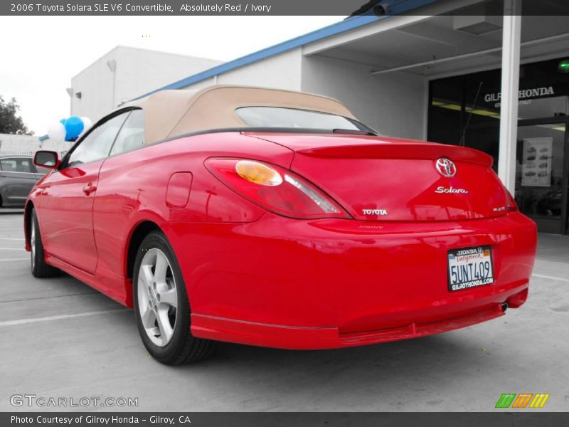 Absolutely Red / Ivory 2006 Toyota Solara SLE V6 Convertible