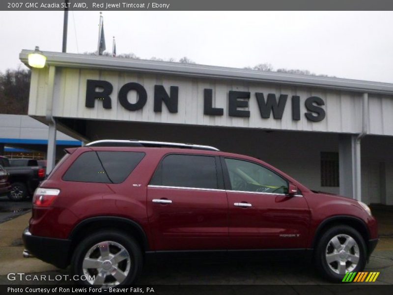 Red Jewel Tintcoat / Ebony 2007 GMC Acadia SLT AWD