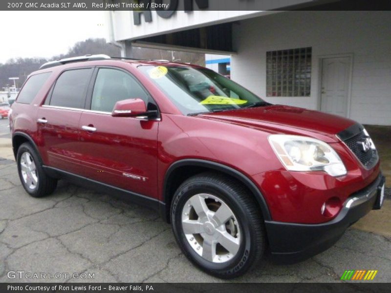 Red Jewel Tintcoat / Ebony 2007 GMC Acadia SLT AWD