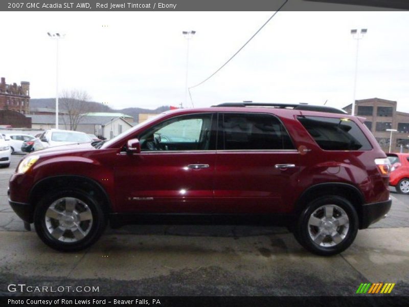 Red Jewel Tintcoat / Ebony 2007 GMC Acadia SLT AWD