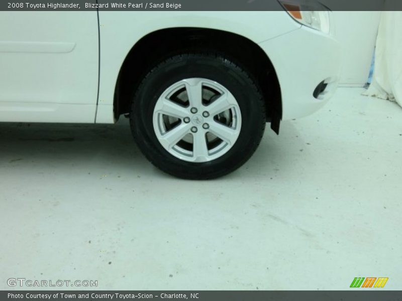 Blizzard White Pearl / Sand Beige 2008 Toyota Highlander
