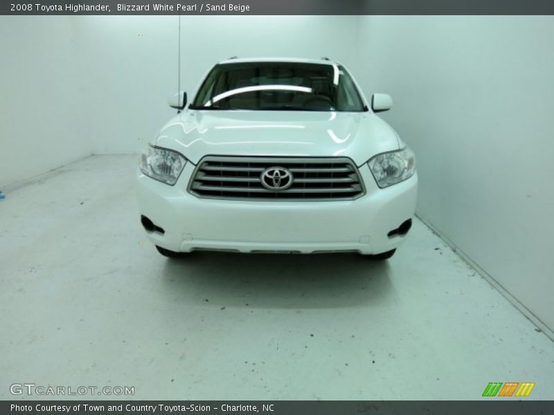Blizzard White Pearl / Sand Beige 2008 Toyota Highlander