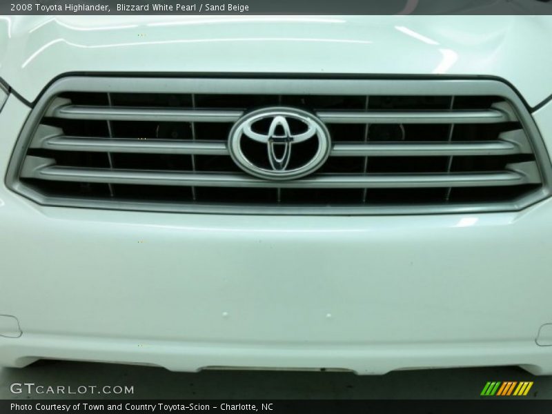 Blizzard White Pearl / Sand Beige 2008 Toyota Highlander