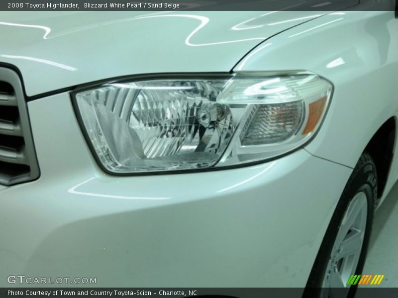 Blizzard White Pearl / Sand Beige 2008 Toyota Highlander