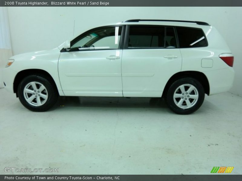 Blizzard White Pearl / Sand Beige 2008 Toyota Highlander