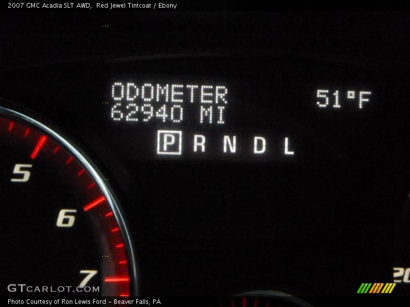 Red Jewel Tintcoat / Ebony 2007 GMC Acadia SLT AWD