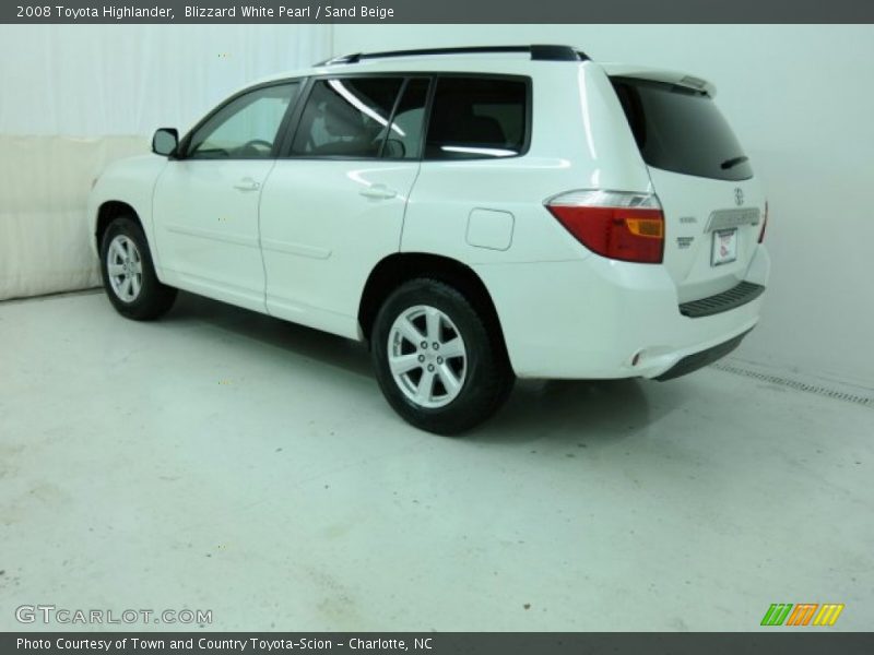 Blizzard White Pearl / Sand Beige 2008 Toyota Highlander