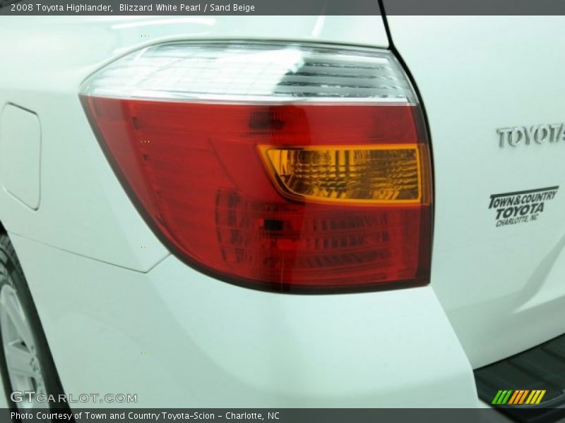 Blizzard White Pearl / Sand Beige 2008 Toyota Highlander