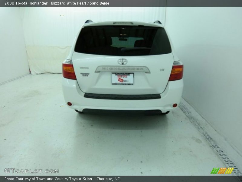 Blizzard White Pearl / Sand Beige 2008 Toyota Highlander