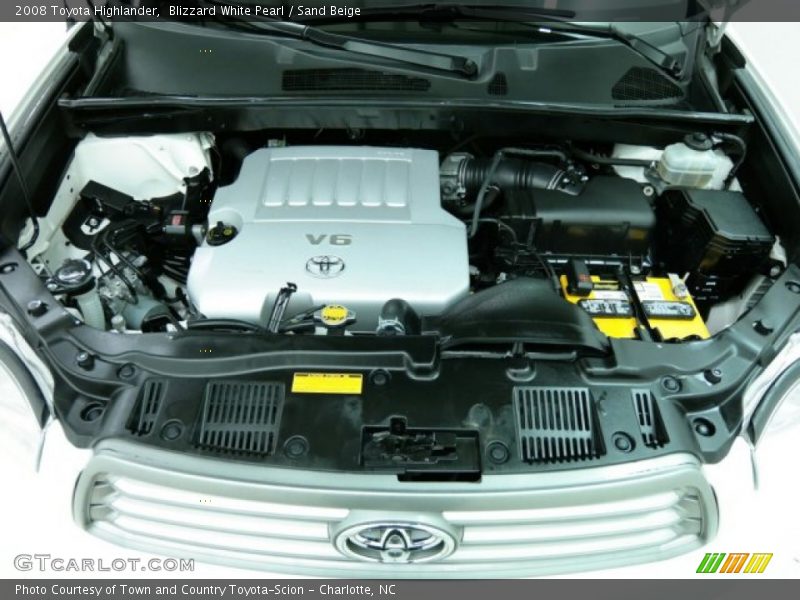 Blizzard White Pearl / Sand Beige 2008 Toyota Highlander