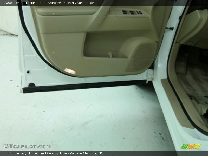 Blizzard White Pearl / Sand Beige 2008 Toyota Highlander