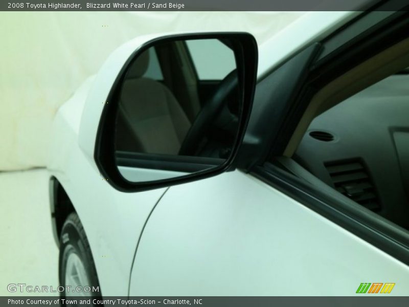 Blizzard White Pearl / Sand Beige 2008 Toyota Highlander