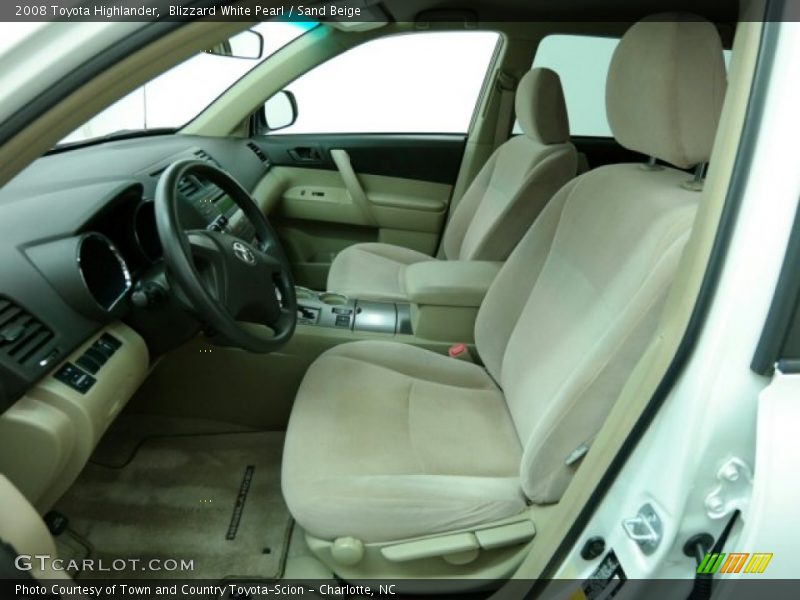 Blizzard White Pearl / Sand Beige 2008 Toyota Highlander