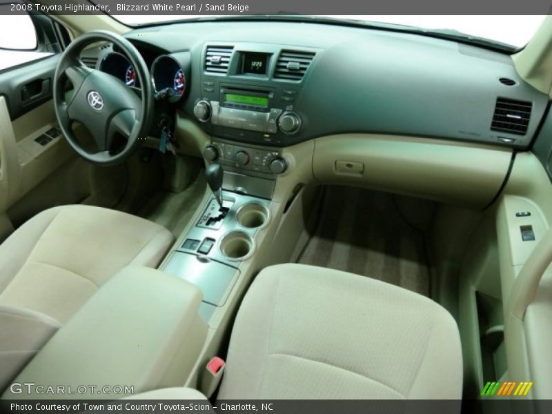 Blizzard White Pearl / Sand Beige 2008 Toyota Highlander
