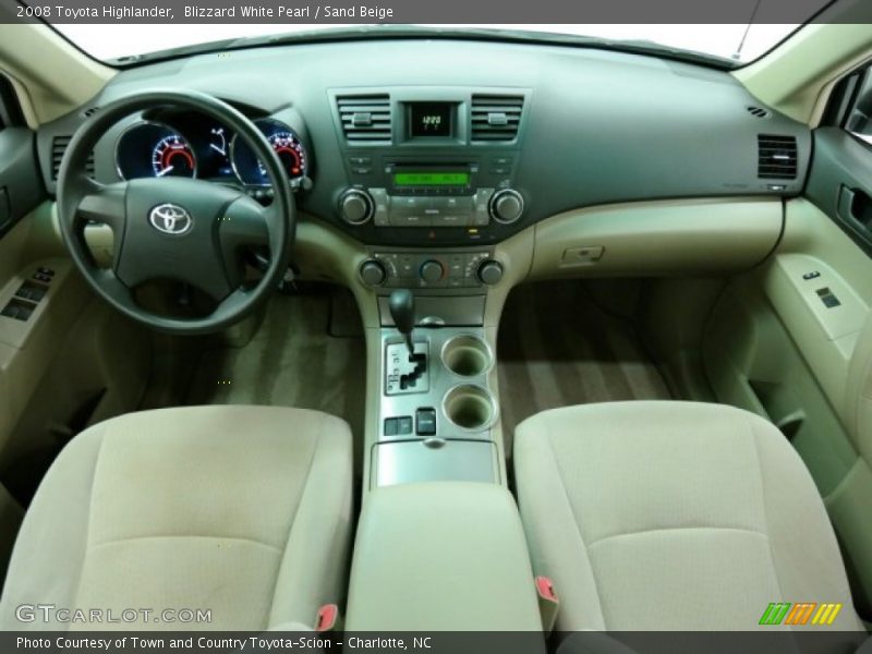 Blizzard White Pearl / Sand Beige 2008 Toyota Highlander