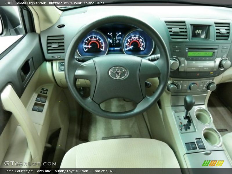 Blizzard White Pearl / Sand Beige 2008 Toyota Highlander