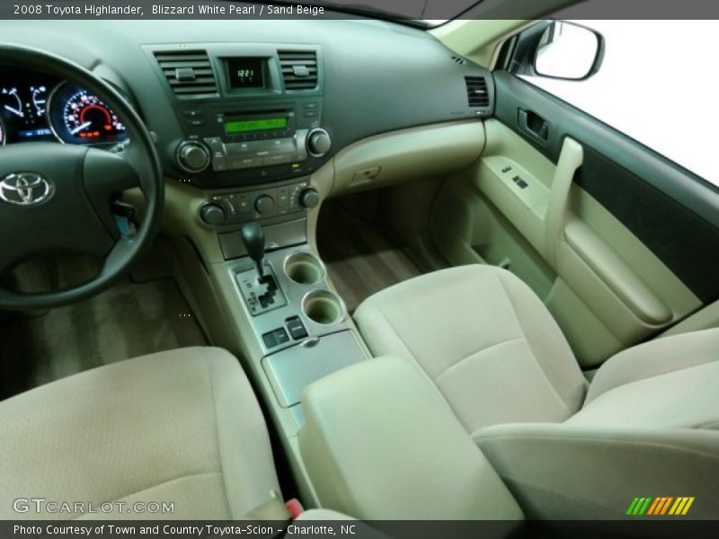 Blizzard White Pearl / Sand Beige 2008 Toyota Highlander