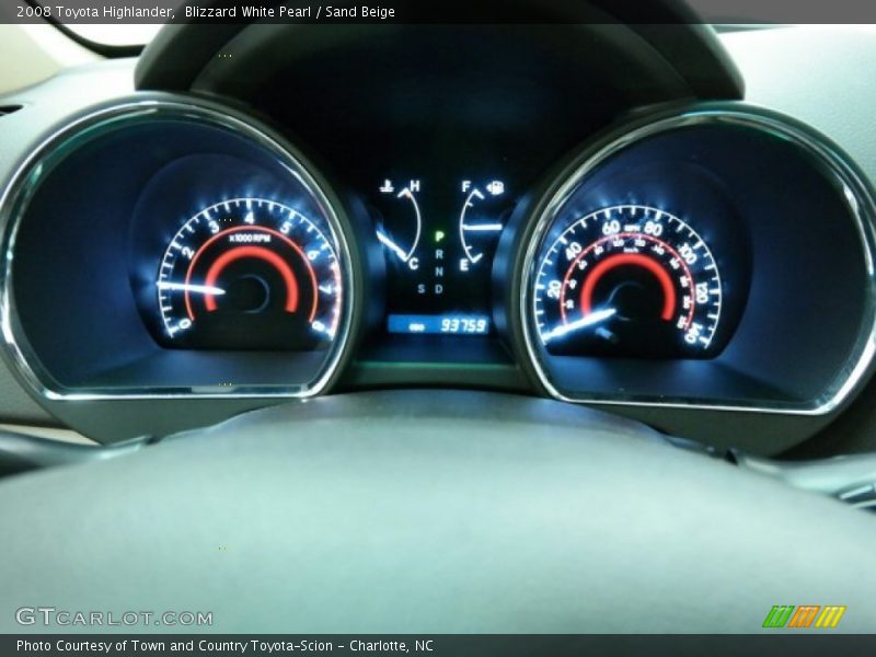 Blizzard White Pearl / Sand Beige 2008 Toyota Highlander