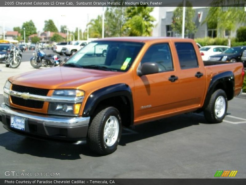 Sunburst Orange Metallic / Medium Dark Pewter 2005 Chevrolet Colorado LS Crew Cab