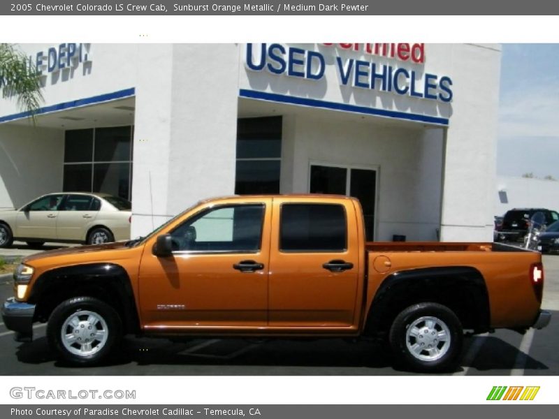 Sunburst Orange Metallic / Medium Dark Pewter 2005 Chevrolet Colorado LS Crew Cab