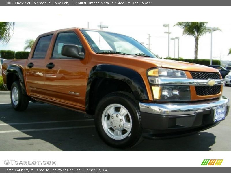 Sunburst Orange Metallic / Medium Dark Pewter 2005 Chevrolet Colorado LS Crew Cab