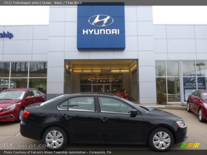Black / Titan Black 2012 Volkswagen Jetta S Sedan