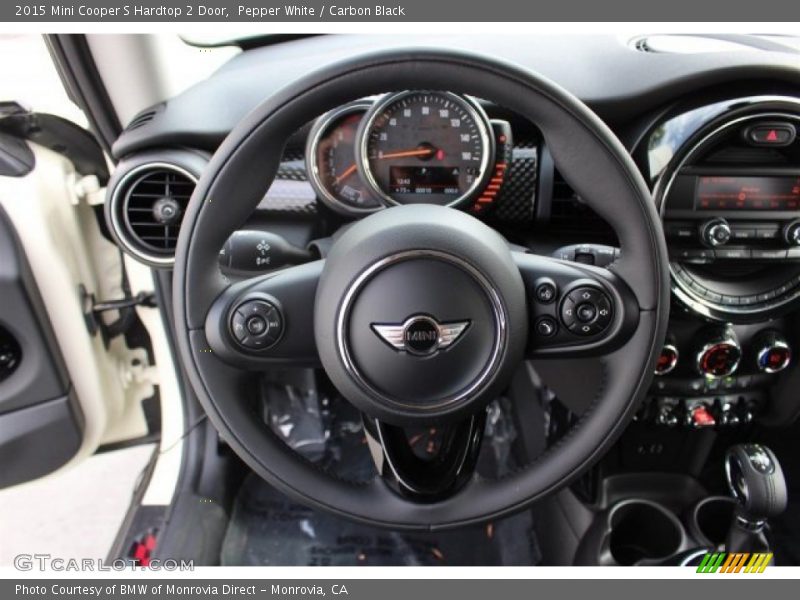 Pepper White / Carbon Black 2015 Mini Cooper S Hardtop 2 Door