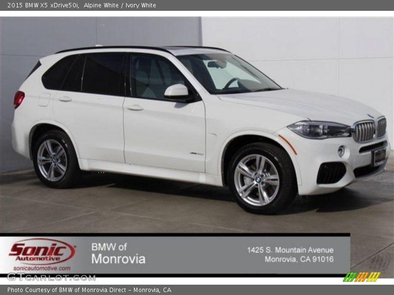 Alpine White / Ivory White 2015 BMW X5 xDrive50i