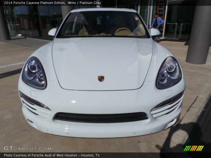 White / Platinum Grey 2014 Porsche Cayenne Platinum Edition