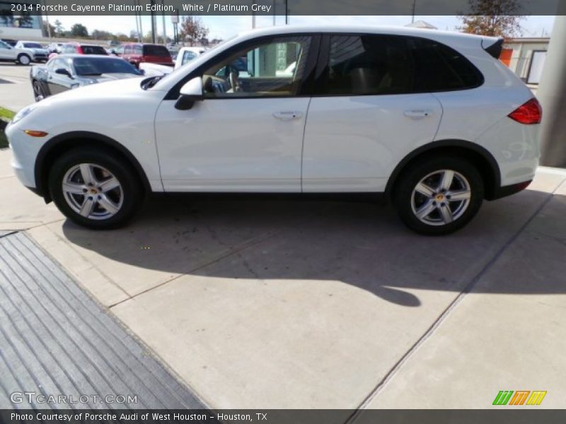 White / Platinum Grey 2014 Porsche Cayenne Platinum Edition